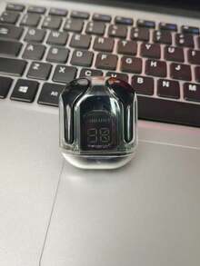 MEIYIXING 美逸星全新透明触屏真无线蓝牙耳机，超长续航，200mAh，低延迟，适用于运动、办公、游戏等场景。配备USB-C充电接口，这款无线耳机拥有5.3小时续航时间，便携性极佳。