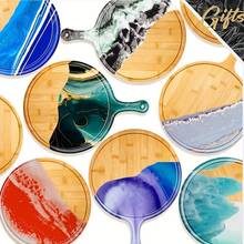 لوح بيتزا من البامبو، لوح بيتزا عالي الجودة مع مقبض، لوح خدمة بيتزا طبيعي، لوح تقطيع خشبي للبيتزا المنزلية، تقطيع الفاكهة والخضروات والخبز والجبن، لوح خدمة، اكسسوارات المطبخ