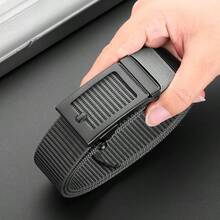 3 piezas Cinturón de lona con hebilla automática de moda para hombres, cinturón minimalista multiusos para aventuras al aire libre, regalo para padre/novio, accesorios de otoño-invierno, adecuado para adolescentes, jóvenes, hombres, uso casual, al aire libre, atlético, vacaciones, regalos de graduación, cumpleaños, uso diario, Halloween, casual, negocios, calle, bohemio, occidental, al aire libre, regalo para hombres, esposo, novio, padre, papá, Navidad