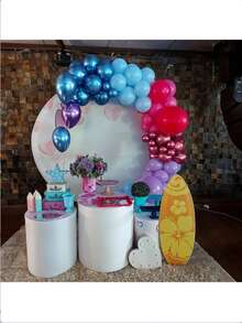 Bộ 37 bóng bay màu hồng và xanh dương, kích thước 10 inch, màu macaron và xanh/hồng ánh kim, thích hợp cho tiệc tiết lộ giới tính, tiệc mừng em bé, tiệc cưới, tiệc Hawaii mùa hè, trang trí tiệc sinh nhật. - Nhiều màu - Xem 7
