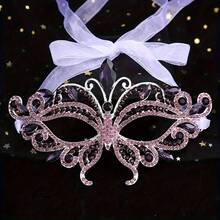 1 Mặt nạ đính đá thời trang, Mặt nạ khoét rỗng hình học cao cấp cho tiệc Halloween, Trang trí vũ hội hóa trang - mặt nạ - Xem 8