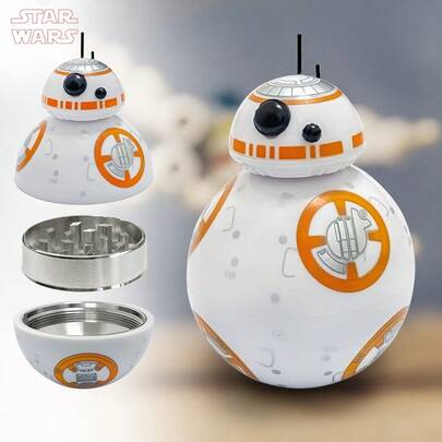 Star Wars 1个正版星球大战迷你BB-8机器人，采用独特的研磨器设计，是圣诞节和万圣节的完美礼物，也可用作厨房配件、家居装饰、汽车摆件，是情人节的理想之选，也是圣诞节的最佳选择。