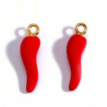 20/30Pcs Cute Red Chili Small Pendant Enamel Alloy Mini 3D Simulated Handicraft Jewelry Accessories For DIY Making Bracelets, Earrings And Key Chains