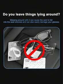 1pc Auto Car Sun Visor Organizer – Multifunctional Mutil-Pocket Storage Pouch | Ideal For Storing Sunglasses, Documents, Cards, Pens, Driver's License & More | Universal Fit For Cars, Trucks, SUVs | Sleek Visor Holder To Keep Essentials Within Reach, Tidy Auto Interior Accessory - 款式A - 查看 10