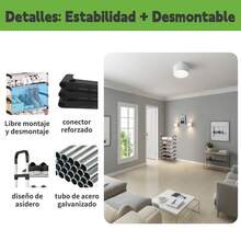 Zapatero desmontable organizador para calzado botas largas tubo galvanizado resistente rack ahorra espacio almacenamiento para zapatos muebles multiusos portátil ajuste fácil ideal para dormitorio entrada y hogar clave ahorro espacio moderno - Multicolor - Ver 3