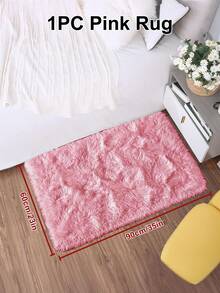 1pc Rug, Area Rug, Living Room Rug, Bedroom Rug, Room Decor, Solid Color Soft Modern Indoor Large Shaggy Rug For Bedroom Living Room Dorm Room, Fall Decor, New Year Winter Warm Decor, Halloween Gifts, Bedroom Decor, Christmas Decoration, Home Decorative Non-Slip Plush Fluffy Area Rugs Girl Pink Comfy Floor Carpet - 彩色 - 查看 27