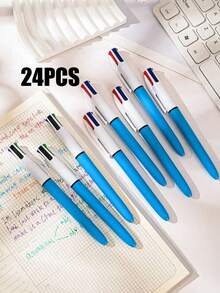 Bộ 4/8/12/24 bút bi nhiều màu, ngòi 1.0mm, bút màu 4 trong 1, bút y tá dễ thương có thể thu vào, 4 bút màu trong 1, thích hợp cho trường học, học sinh, ghi chú y tá, bảng trắng, đồ dùng văn phòng, trở lại trường học - Nhiều màu - Xem 11