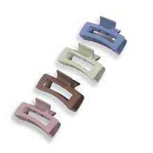 4pcs Matte Square Multi-Clip Hair Claw Clips, Hair Claw Hair Accessories Set, Non-Slip Daily Updo For Women, Suitable For Thick Hair, Simple & Fashionable Fashion Hair Clips, Casual Fall Winter For Vacation Outfits Woman
