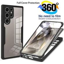 1 件 360° 亚克力透明后盖 + TPU 软边手机壳，兼容 17 Pro/17 Pro Max/17 Air/17/16/15/14/13/12/11 Pro Max/Plus 和 Galaxy M36/S25 Ultra/S25 Plus/S25/S24 Ultra/S24 Plus/S24/S23 Ultra/S23 Plus/S23/S22 Ultra/S22 Plus/S22/S21 Ultra/S21 Plus/S21/S23 FE/A55/A35 - 黑色 - 查看 2