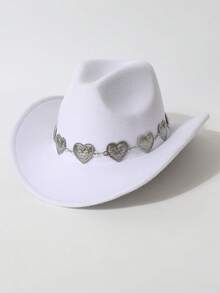 Mũ nữ thời trang đính dây chuyền hình trái tim, kiểu dáng tối giản, đa năng, thích hợp cho các hoạt động ngoài trời, chắn gió, che nắng, thời trang ngoài trời, dự tiệc, phong cách tối giản đa năng unisex. - mũ đội đầu - Xem 15