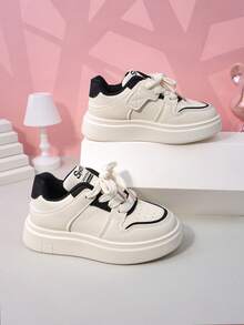 Children's Popular Casual Sports All-Match White Shoes For Autumn, Unisex All-Match Shoes With Soft Soles, Ultra-Light Running Shoes