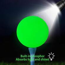 1 Bola/3 Bolas, Regalo perfecto para golfistas, Pelotas de golf que brillan en la oscuridad, Material de goma, Colores surtidos