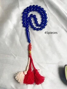 1 件经典优雅 45 颗亚克力珠 Tasbih 祈祷珠手链，适合男士日常祈祷佩戴 - 1045線穗亞克力 - 查看 9