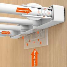 1 pieza Juego 3 en 1 [Adhesivos*2 + Producto] Organizador divisor de estantes sin taladro ajustable, estantería apilable y ahorradora de espacio expandible para armario, cocina, baño, dormitorio, zapatero y espacios estrechos - Multicolor - Ver 5