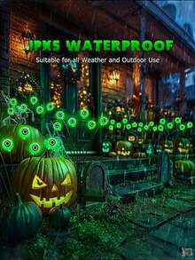 Solar Powered Eyeball Ground Stake Light - Green/Purple Lighting, Spooky Eyeball, Solar Powered With Flickering Twisting Firefly Effect, Waterproof IP44, Outdoor Pathway Light For Halloween Decor, Undetachable Photovoltaic Module, Suitable For Garden, Yard And Lawn LED Outdoor Decorative Lighting, Solar Path Lighting, Creepy Atmosphere Decoration!