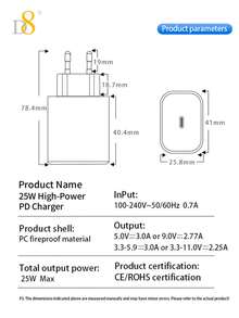 D8 PD25W USB-C Fast Charger PD3.0 [1Pack] With Type C Charging Cable Cord , Compatible With 17/16 / 16 Pro / 16 Pro Max/ 15/15 Pro Max/O/MacBook Air 2023/IPad Pro 2023, IPad Air 5, Galaxy S23 S23+ S23 Ultra S22 S22+ S22 Ultra S21/ S21+/ S21 Ultra S20/ S20+/ S20 Ultra Note 20/ Note 20 Ultra Note 10/ Note 10 Plus A90 A80 A72 A71 A70. Pixel 2/2XL/3/3XL/3a/3aXL/4/4 XL/ 5/6/6a/7 , IPad Pro, IPad Air4, IPad Mini 6 - EU C Type Plug(220-240V) - View 9