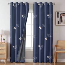 CozyCreatures Perfecto para una cama, este juego de edredón de ocho piezas presenta un vibrante estampado floral y ropa de cama suave y cómoda.Este juego de cama para todo tipo de clima incluye un edredón, una sábana ajustable, dos fundas de almohada, dos fundas de almohada y dos cortinas, lo que lo convierte en un regalo. - Azul y blanco - Ver 7