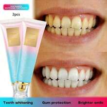 2PCS Premium Niacinamide Whitening Toothpaste, Freshens Breath, Gently Cleanses, Color, Whitens Teeth, Deeply Cleans Tooth Stains, Essential Travel And Home