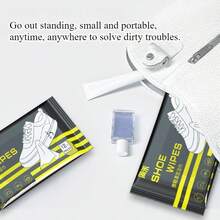 Disposable Shoe Cleaning Wet Wipes, Small White Shoe Cleaning Wet Wipes, Sports Shoes Waterless Cleaning Wet Wipes Without Leaving Marks