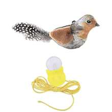 Cat Toy With Realistic Sound And Moving Bird, Interaction Cat Toy Without Battery, Simulating Cat Hunting Toy, Flapping Wings And Chirping Bird Design For Indoor Cats