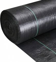 Weeed Barrier Fabric 3.2oz Heavy Duty - 4ft X 300ft Landscape Fabric | Easy Install & Rugged Plastic Ground Cover Weeed Barrier With UV Protection For Gardens, Landscaping Fabric - 黑色 - 查看 1