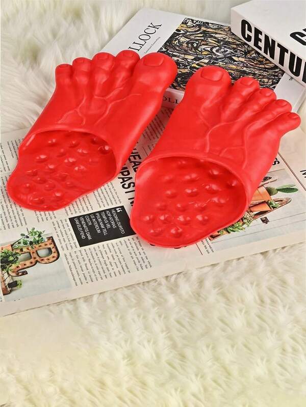 Halloween Women's Slippers Funny Multi Colored Giant Creative Big Foot Slippers Personalized Party Prank Costumes Funny Props Slippers Comfortable Simple Indoor Solid Color Men's Women's Home Slippers Bedroom Sandals Suitable For Halloween Pranks