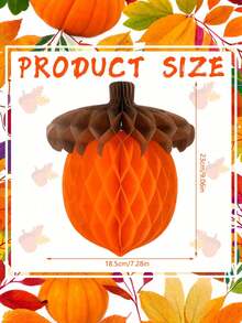 6 Pcs Thanksgiving Acorn Honeycomb Paper, Thanksgiving Centerpiece Decoration Autumn Tissue Paper Fall Halloween Centerpieces Honeycomb For Fall Tree Hanging Ornaments,Halloween Decor, Fall Decor, Halloween Decorations, Halloween Decorations Thanksgiving Party Supplies(Acorn)