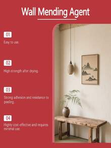 2pcs Wall Repair Kit - Wall Putty, Wall Repair Paste, White Wall Restoration Latex Paint, Crack Filler, Easy Application, Smooth Finish, Waterproof, Anti-Mold, Anti-Moisture, Suitable For Wall Peeling, Nail Holes, Graffiti, Mold, Cracks