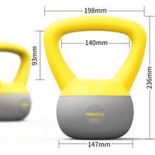 PROIRON Soft Kettlebell, Spherical Dumbbell | 2-12 Kg | Floor-Friendly, Suitable For Beginner Kettlebell Training At Home - Yellow Gray - View 8