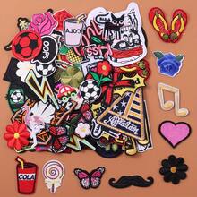 70/50/20 Stück zufällige bestickte Bügel-Aufnäher, geeignet für DIY Kleidung und Accessoires - Hüte, Jeans, Kleider usw. mit einzigartigen Designs, süße bestickter Cartoon Applikationen