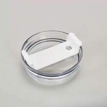 New 40oz Sealed Plastic Transparent Lid Straw Cup Lid Car Cup Ice Cup - 40oz-白色 - 查看 2