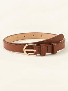1/3pcs Fashionable Minimalist PU Leather Belt, Alloy Buckle Women Waist Belt For Daily Commute - Multicolor - View 10