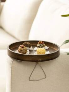 Multipurpose Bamboo Sofa Tray, Remote Control & Snack Holder, Beverage Placement & Storage Plate, Bamboo Household Storage Tray