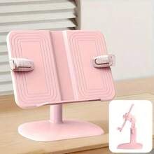 Soporte de lectura ajustable y multifuncional, estantería de ABS, clip para libros de aprendizaje con ajuste de altura y ángulo, disponible en 3 colores