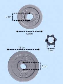 Pair Of Adjustable Steel Dumbbell Bars Set With TAYGA Discs 50 Lb Silver - Silver - View 4