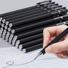 5pcs Quick Dry Ballpoint Pens, 0.5mm Tip, Black Ink - Smooth Writing, Ultra-Dry, With Pocket Clip Design, Perfect For Signing, Office & School Use, Home Decor, Party & Christmas Storage - 黑色 - 查看 1