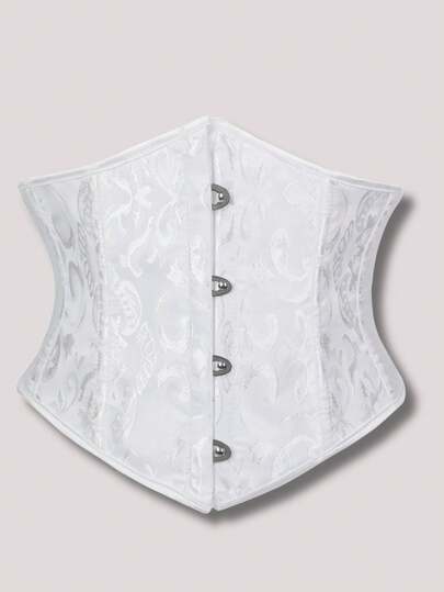 白色 Purity 扣带女式束腰，时尚设计凸显女性曲线，女式束腰训练紧身胸衣，瘦腰塑身