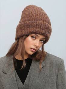 1 szt./zestaw: szalik i czapka dzianinowa w stylu vintage, w kolorowe gradienty, ciepły i wiatroszczelny, idealny na zewnątrz, do codziennych dojazdów, jesień/zima