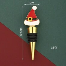 Weihnachts-Weinverschluss, Weinflaschen-Versiegelung, Weihnachtsmützen-Weinverschluss, kleines Weihnachtsgeschenk - Verschiedenfarbig - Übersicht 6