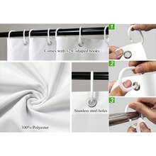 Abstract Modern Shower Curtain Minimalist Neutral Contemporary Black White Brushstroke Art Oil Painting Waterproof Bathroom Curtain With Hooks, Winter Christmas Shower Curtain For Bathroom, Bathroom Shower Curtain Set, Home Shower Curtain, Shower Drape, Shower Curtains For Living Room, Door Curtain, Room Divider Curtains, Long Shower Curtain, Fabric Shower Curtain With Hangers, Curtains For Bedroom, Curtain Gifts For Women, Bath Curtain Gifts For Mom, Christmas Gifts, Bathroom Decor, Room Decor, Home Decor, Christmas Decor - 彩色 - 查看 7