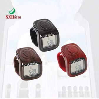 8-Channel Accurate Counting Ring, Tasbih, Zikr/Dhikr, With Time Display + LED Luminous Light, Easy Reading In Dark Environment, All-Round Adaptation Of Sutra Reading / Meditation / Exercise Counting, Small And Portable, Good Helper For Meditation And Daily Counting, Multi-Color Can Be Selected To Fit The Heart, Let The Counting Say Goodbye To Tedious, Help You Focus On Practice And Life, Practical And Considerate.