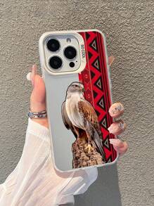 غطاء هاتف بطبعة نسر، شريط أحمر، باندانا حمراء، تصميم مضحك، غطاء هاتف مقاوم للسقوط بحماية كاميرا مطفية، متوافق مع أجهزة iPhone11، 12، 13، 14، 15، 16 برو ماكس X، XS، XR، 16E، 15 بلس، Galaxy A03، A05، A05S، A12، A14، A15، A32 4G/5G، A35، A52/A52s 5G، OPPO A16، A17، A36، A57 4G، A58 4G، A60، A78 4G، A94، A95، Realme C21Y، C30، C35، C53، C67 4G، Vivo Y02، Y02s، Y03، Y18 4G، Y17s، Y20، Y21