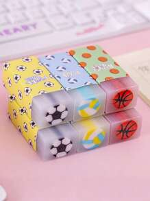 5块橡皮擦, 橡皮球, 创意可爱橡皮擦, 创意卡通, 不易沾污, 文具, 学校, 学校用品, 橡皮擦, 学校文具用品, - 彩色 - 查看 3