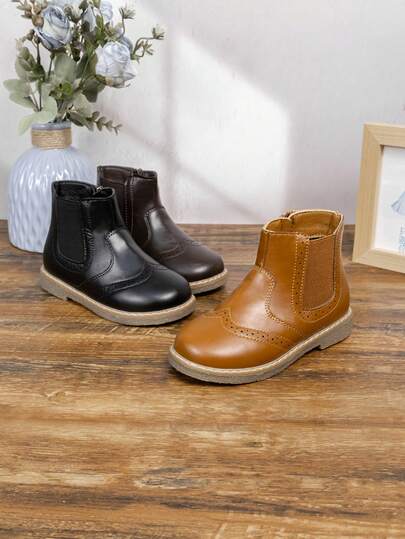 Klassische bequeme flache Stiefel für Kinder, vielseitiger britischer Stil, Herbst/Winter