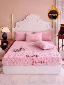 1pc Taffeta Fitted Sheet, Bedding, Bed Cover, Fitted Sheet, Mattress Protector, Solid Color Fitted Sheet, Available In Multiple Colors, Comfortable & Warm Mattress Pad, Minimalist Style Home Textile, Soft Anti-Pilling Bed Cover, Skin-Friendly Fitted Sheet, Excluding Pillow And Pillowcase