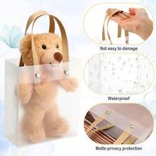 30 túi quà tặng ngày lễ, túi tote PVC mờ, túi đựng quà di động, túi đựng quà tặng và quà lưu niệm cho tiệc cưới, túi quà tặng cho tiệc tùng, thích hợp cho Halloween, Giáng sinh, sinh nhật, đồ dùng cho tiệc cưới, mua sắm tại siêu thị (không bao gồm ruy băng) - trong suốt - Xem 4