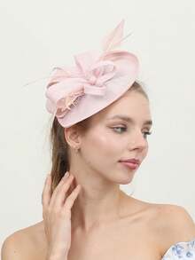 1pc Halloween Headwear Fascinator Headband Clip Hair Accessories For Women Kentucky Headwear Derby Pillbox Hat For Artificial Feathers Cocktail Wedding Tea Party Hat, Autumn, Top Hat, Rave, Bride To Be, Tiny Hats, Mini Fascinator, Mini Top Hat , Mini Cap, Gifts