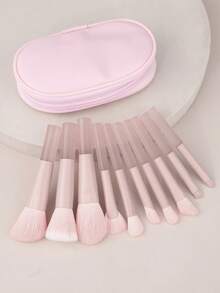 RANCAI 10pcs Travel Makeup Brush Set, Mini Travel Makeup Brush Set, Small Eyeshadow Brush (Pink), Makeup Brush Set, Makeup Brush Bag, Makeup Brush Set, Full Makeup Brush Set, Makeup Brush Set, Full Makeup Tool Set, Makeup Brush Set, Makeup Brush Set, Makeup Gift Set - Multicolor - View 6