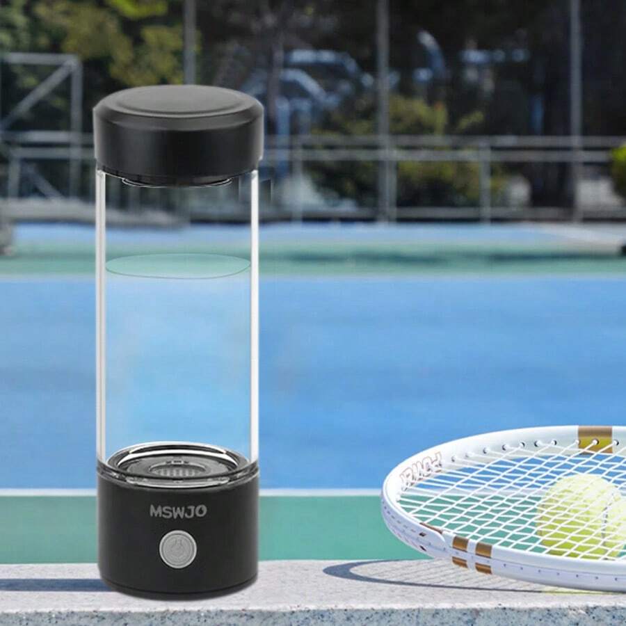 2025 New Hydrogen Water Bottle, Hydrogen Water Bottle Generator, 3-Min Rapid Electrolysis, PEM Technology Water Ionizer, 15.22oz Portable Hydrogen Water Generator For Office, Daily Drinking, Travel Exercise Home, And Gifts (Silver Lid) - Đen PRO - Xem 1