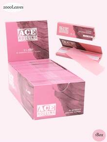 2000 fogli/50 libretti - Cartine per rollare sigarette 1 1/4 - Cartine per rollare rosa non candeggiata - Cartine per rollare con gomma arabica naturale - Cartine per rollare rosa 44*77 MM - Carta per sigarette classica extra sottile che brucia in modo uniforme.